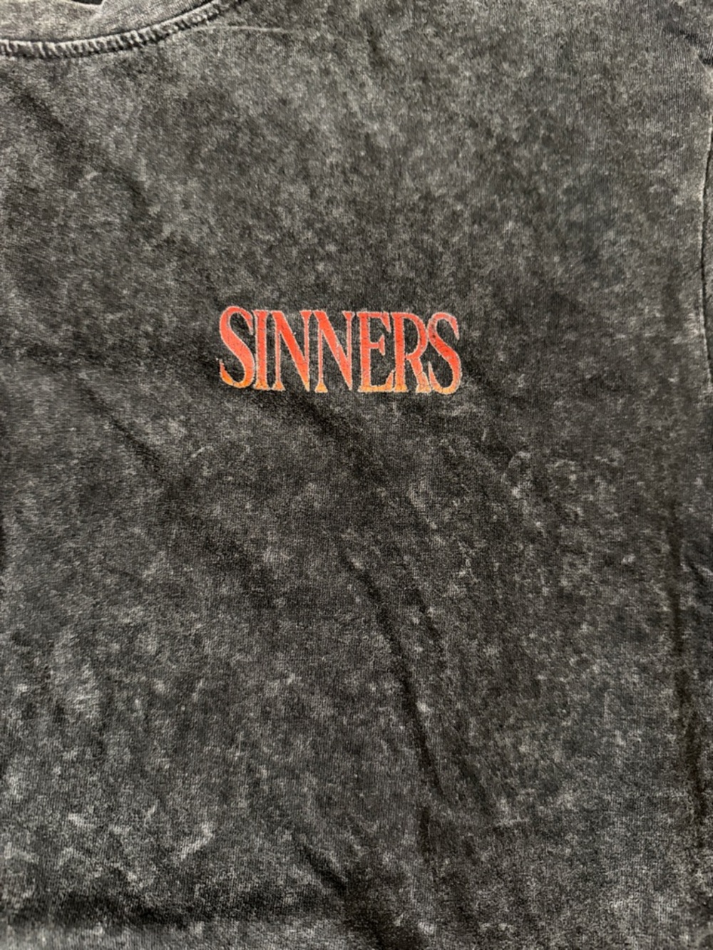 Sinners Graphic Short Sleeve Tee - Black with Red Logo